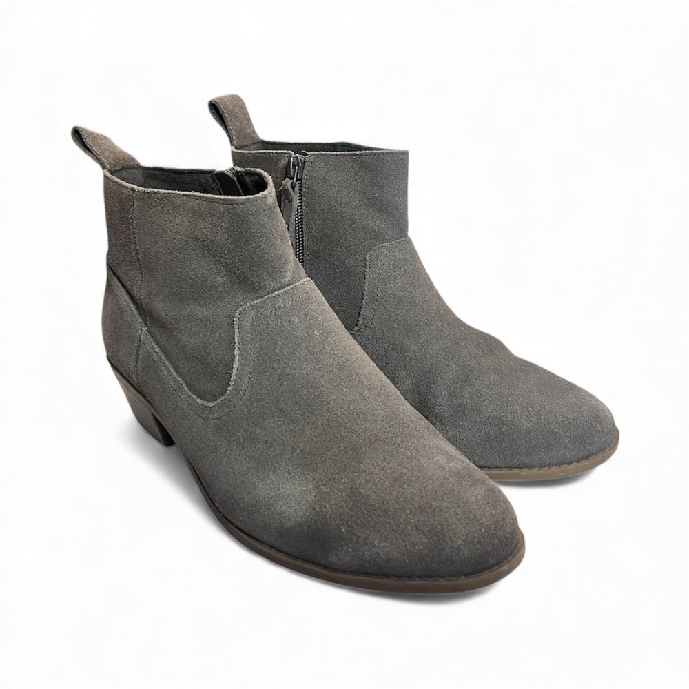 Vionic Vera‎ Boot Womens 9W Taupe Brown Suede Ankle Boot Water Resistant Wide